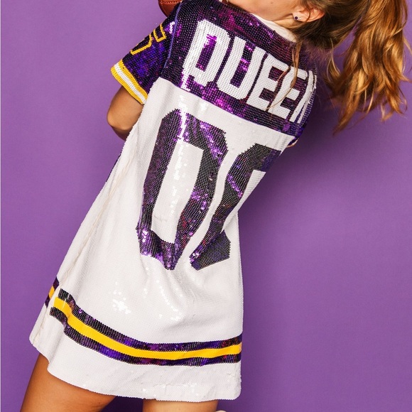QUEEN OF SPARKLES Dresses Queen Of Sparkle Purple Gold Sequin
